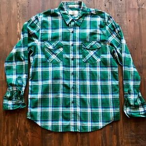 Club Room Green Plaid Shirt, Excellent Condition